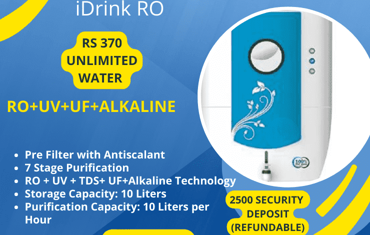 Water Purifier On Rent in Bangalore
